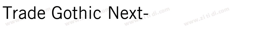 Trade Gothic Next字体转换